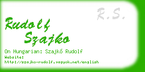 rudolf szajko business card