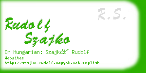 rudolf szajko business card